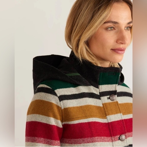 COPY - Pendleton New With Tags  Women's Camp Stripe Wool Parka - Picture 4 of 9